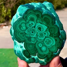 1.7LB Natural glossy Malachite transparent cluster rough mineral sample healing