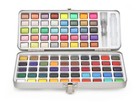 Aquarell Malkasten, 90 Farbtöne, mit Wassertankpinsel, Aquarellkasten, Näpfchen