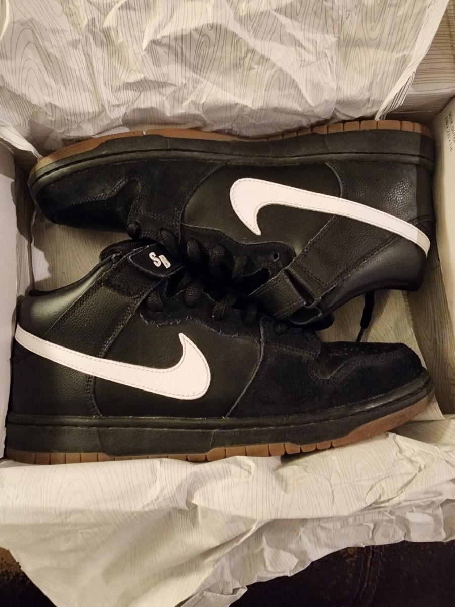 ✅️RARE✅️ Nike SB Dunk Mid Pro Black White- 314383-011 W 