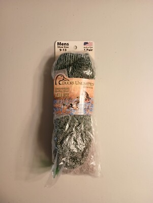 Ducks Unlimited Heavyweight Merino Wool Tall Boot Wader Socks 1 Pair Made in USA