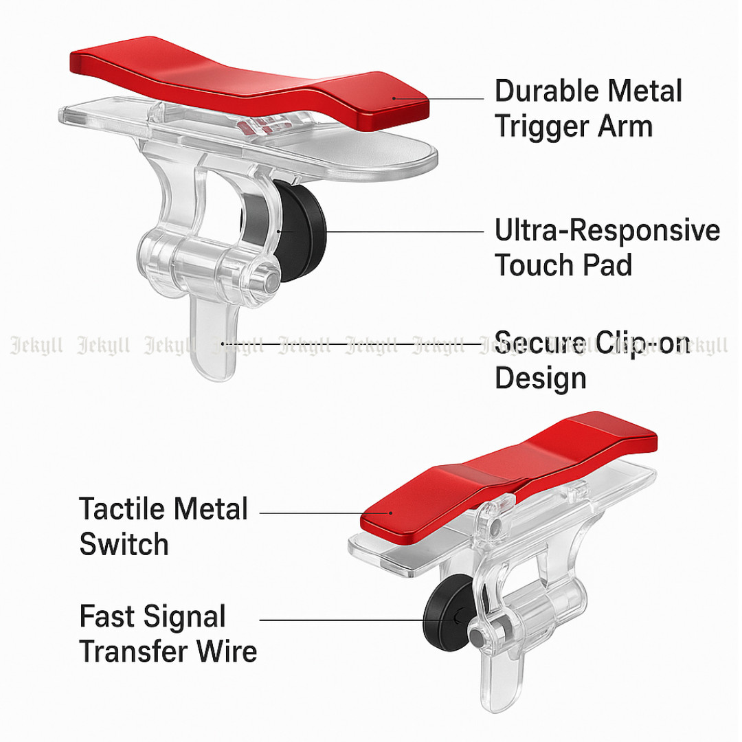 Mobile Cell Phone Game Controller Gamepad Joystick Fire Trigger Button For PUBG