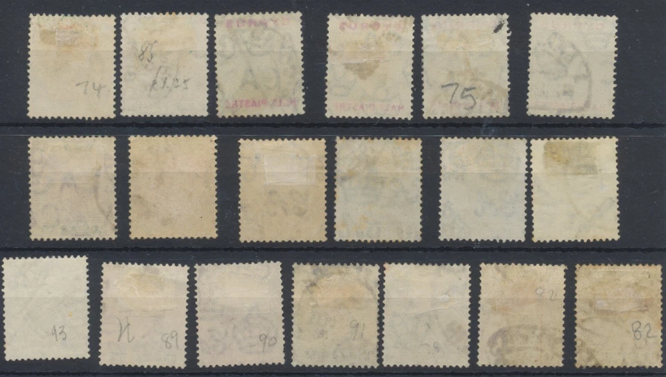 Estampillas de Chipre: 1912-1928: SG74,74c,75,76,86,88,89,90,91,92,114,119. CV £315 usado Foto 2 de 4