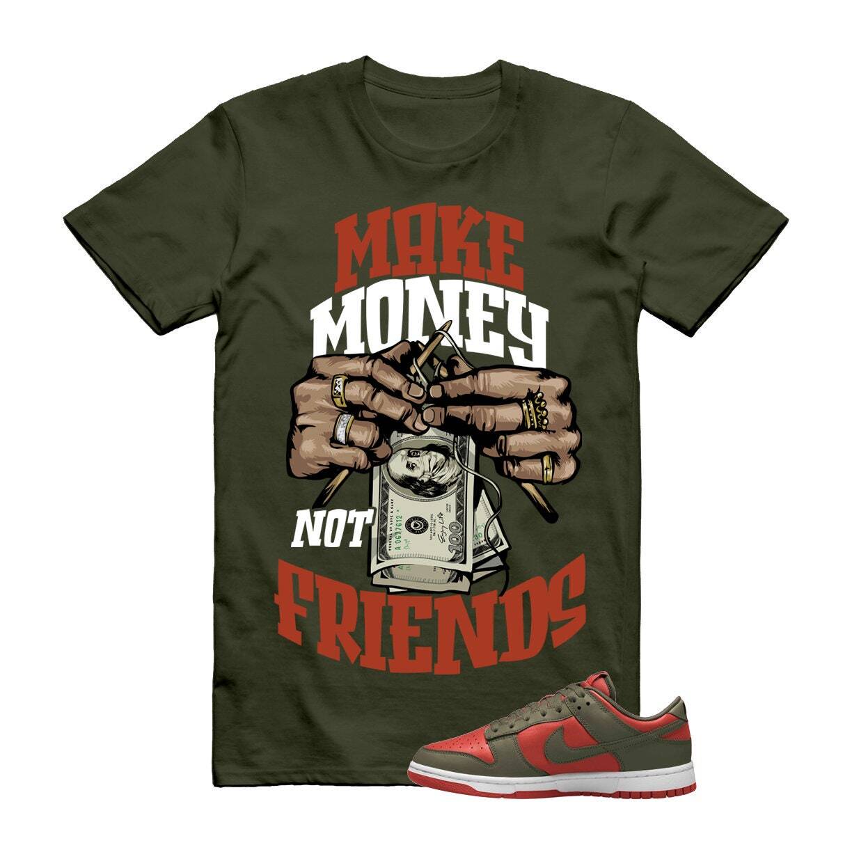 Dunk Mystic Red Cargo Khaki White Low T Shirt Match MM