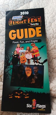 SIX FLAGS AMERICA FRIGHT FEST GUIDE 2010 BROCHURE