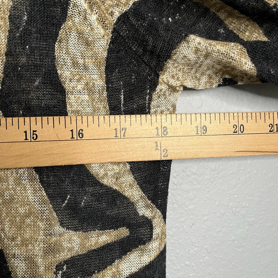 Cárdigan para mujer Cullen M frente abierto y camiseta sin mangas estampado animal lino mezcla viscosa Foto 3 de 4