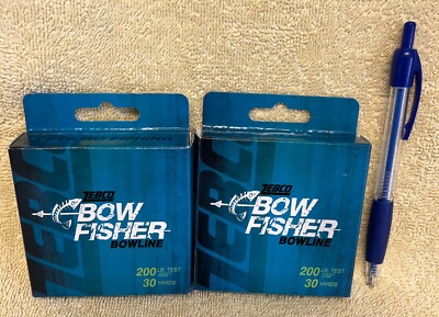 Lot Of 2 Packs Zebco Bowfisher Bowline, 30 Yards-200 Lb Line, Lime Green