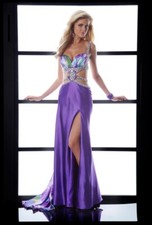 Jasz Couture 4539 Women's Dress Size 0 Purple Prom Dress - New Tags Attached
