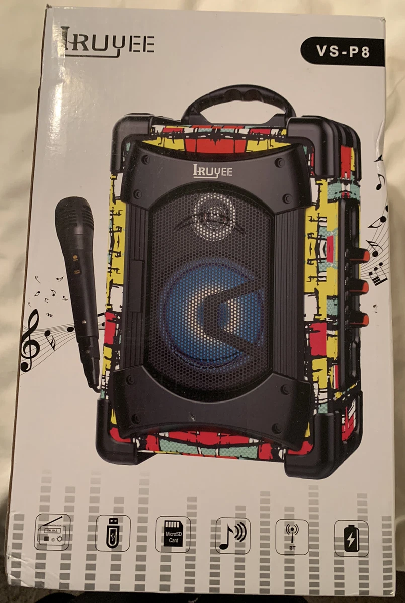 IRUYEE VS P8 Portable Karaoke Machine Bluetooth Speaker with Microphone