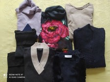 Stock abbigliamento firmato donna 8 maglie/maglioni 100% lana taglia S-M