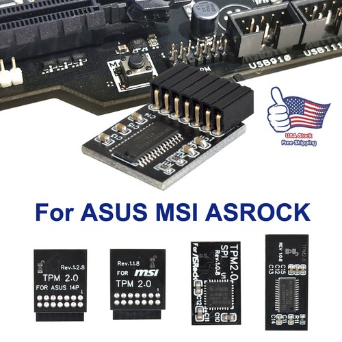 TPM 2.0 Security Module For ASUS MSI ASROCK Motherboard 141 201 Pin