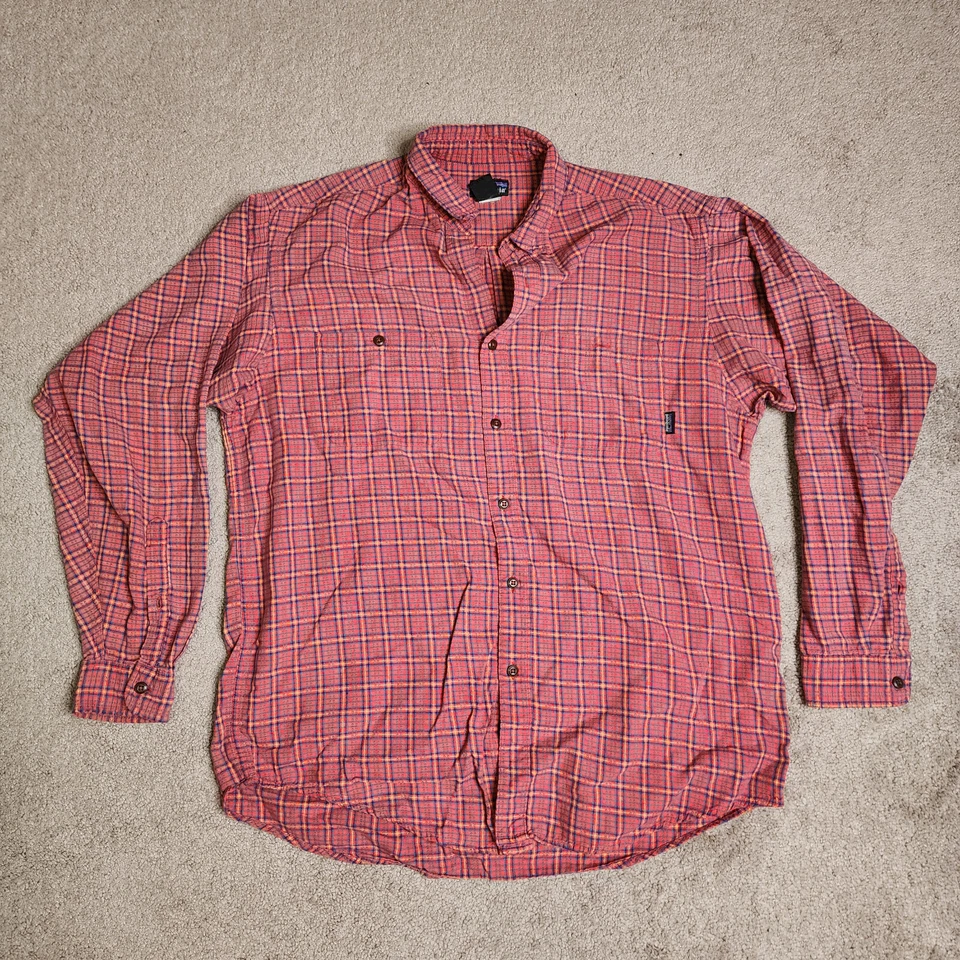 Camisa Patagonia a Cuadros Abotonada Talla Mediana Naranja Foto 2 de 4