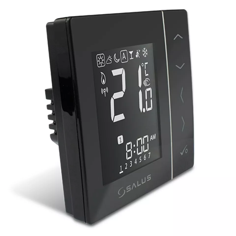 Termostato Ambiental Salus VS30B Programable Regulador De Suelo Radiante Negro - Imagen 2 de 2