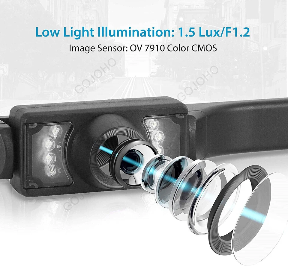 170° Car Rear View Reverse Backup Parking Camera HD Night Vision Waterproof 7LED - Image 3 of 4