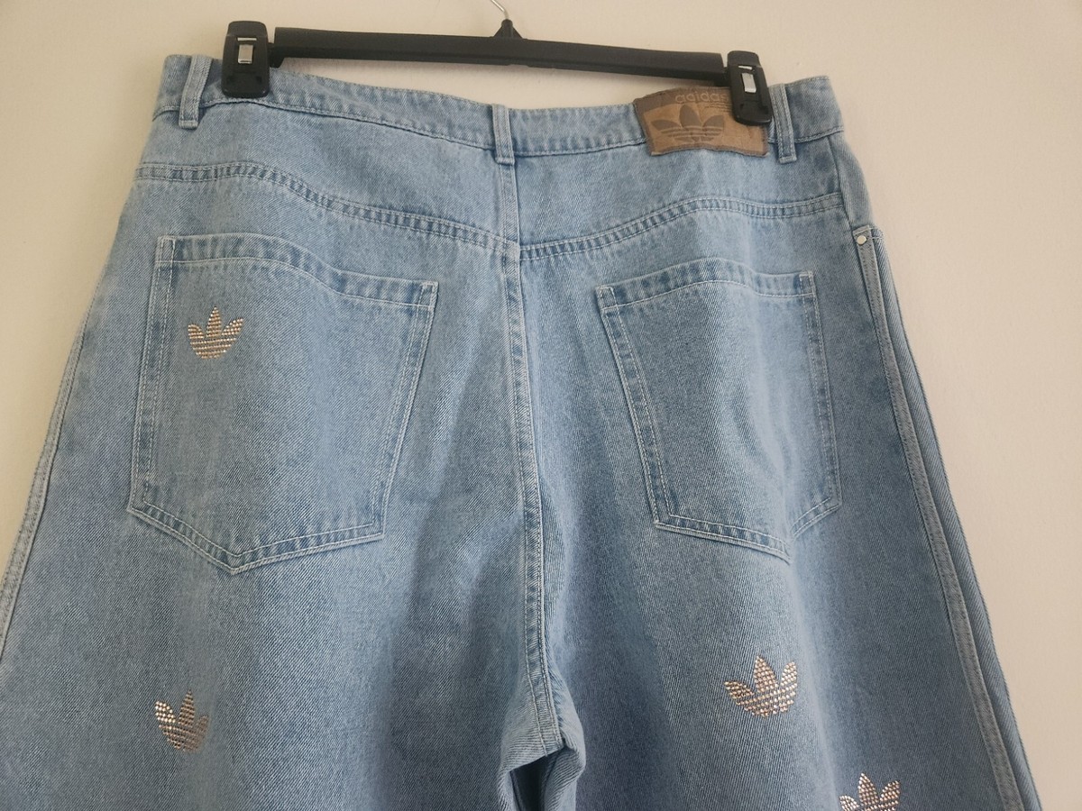パンツ ADIDAS Denim Rhinestone Pants 4FT1258 Adidas Denim Rhinestone Pants Womens - Blue / JN3020
