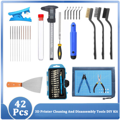 42Pcs 3D Printer Cleaning and Removal Tools Kits 3D Printer Accessories