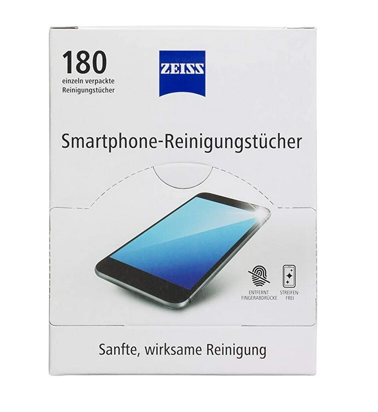 ZEISS Smartphone-Reinigungstücher 180 Stk. alkoholfrei | schonende Reinigung
