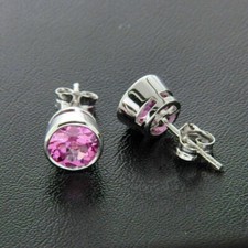 3Ct Lab Created Round Pink Sapphire Diamond S...