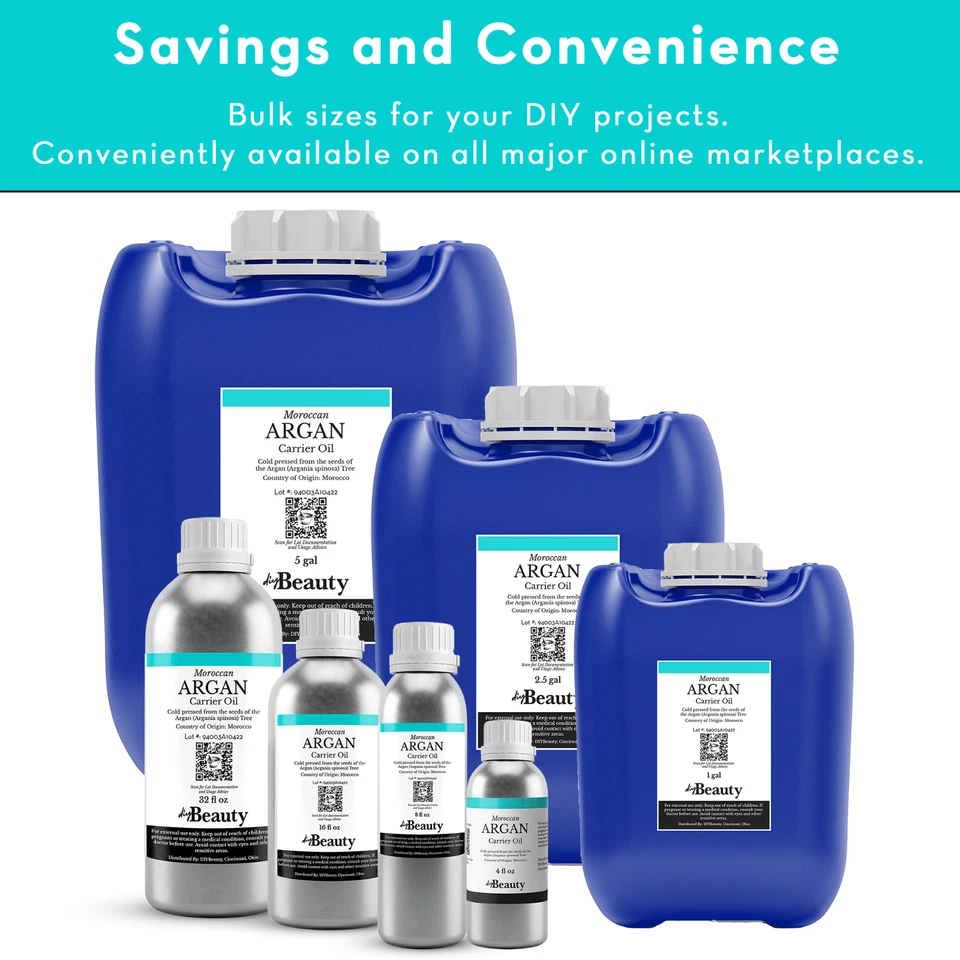 Aceite de argán a granel - Tamaño grande al por mayor - Prensado en frío, 100 % puro, aceite portador Foto 3 de 4