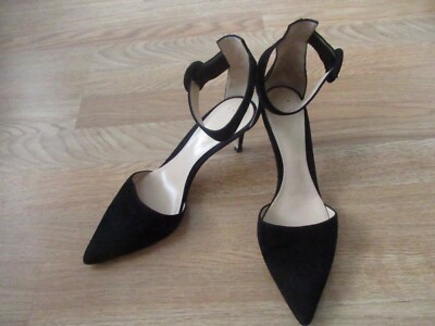 Gianvito Rossi Milano Black Suede High Heels Pumps 38 Shoes Women