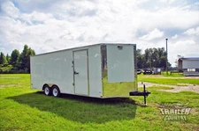 NEW 2025 8.5X20 8.5 x 20 Enclosed Car Hauler Cargo Trailer w/ Ramp & V-Nose