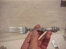 HEAVY 6 3/4 INCH FORK MADE BY ALVIN STERLING SILVER !!! #22