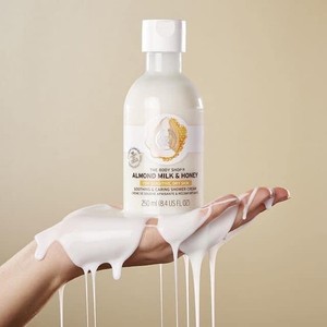 almond milk and honey shower cream