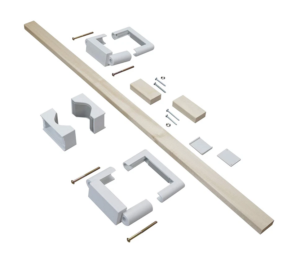 Kit de instalación de puerta de seguridad para niños escalera se adapta a postes redondos y cuadrados sin taladro Foto 3 de 4