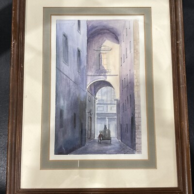 Italian Water Color Painting Florence 9 x5.5 