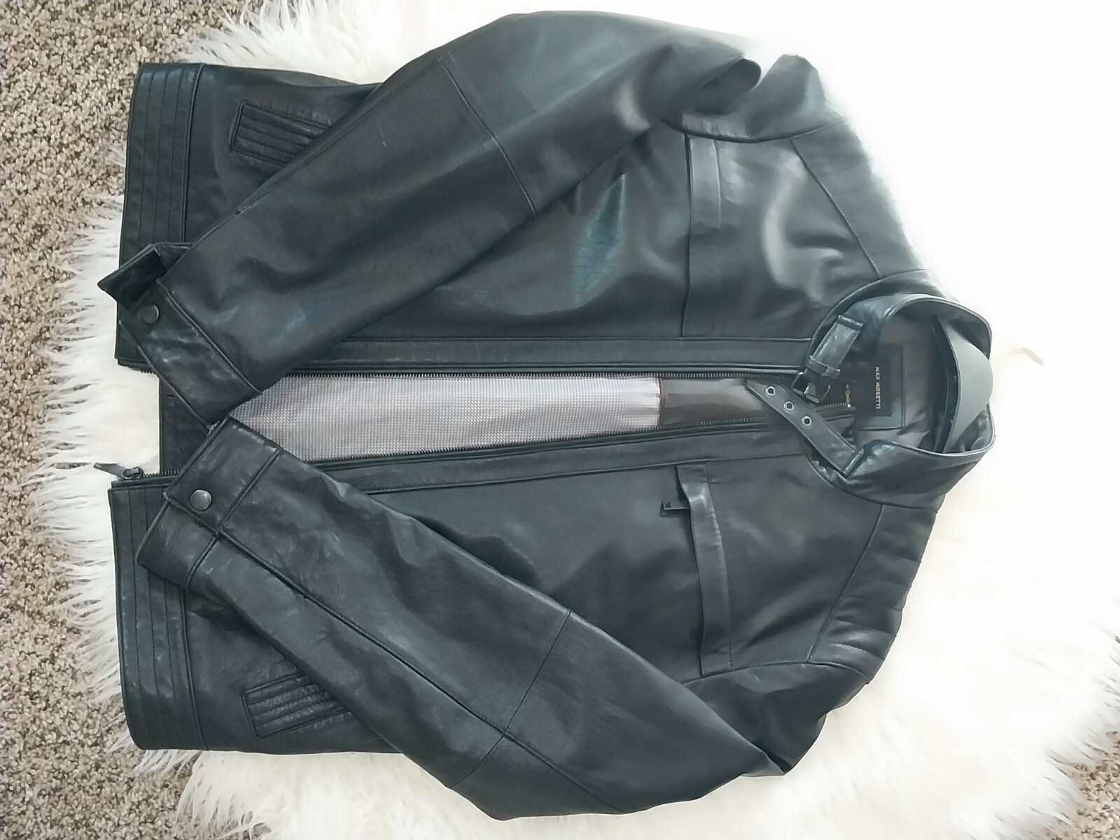 Max Moretti Black Leather Jacket - image 3