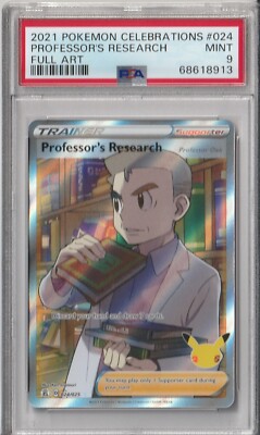 2021 Pokemon Celebrations Professor's Research Full Art #24 PSA 9 MINT ...