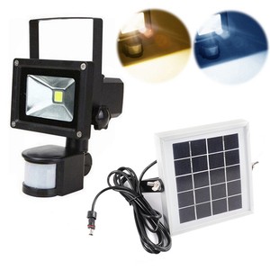 10w Led Solarleuchte Mit Bewegungsmelder Aussen Fluter Gartenstrahler Solar Lampe Ebay