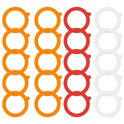 20 Pack Replacement Rubber Gaskets for Glass Jars Airtight Rubber Seals Rings
