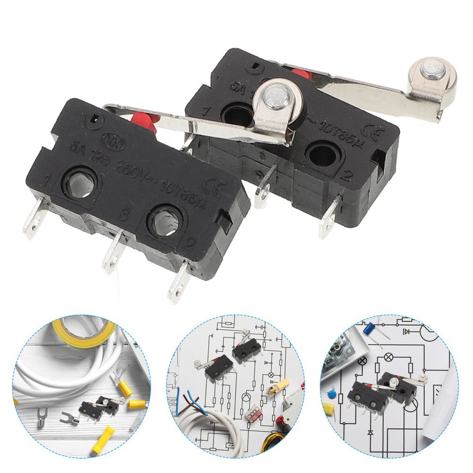 10Pcs Durable Electrical Limit Switch Black Ppa Metal Lever Arm for ...