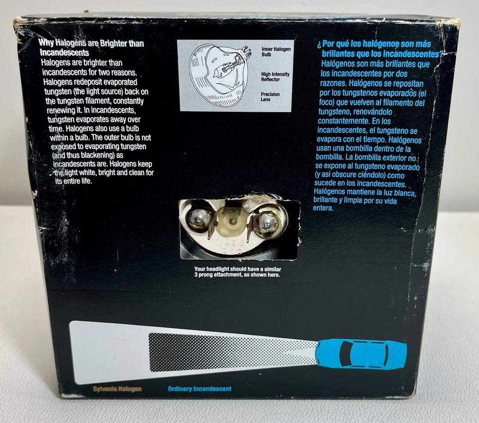 Farol de halogênio Sylvania H6024 ajuste direto fabricante de equipamento original feixe alto baixo 3 pinos - Imagem 4 de 4