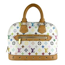 Auténtico Bolso de Mano LOUIS VUITTON Monograma Multicolor Alama PM Blanco M92647 - z10105