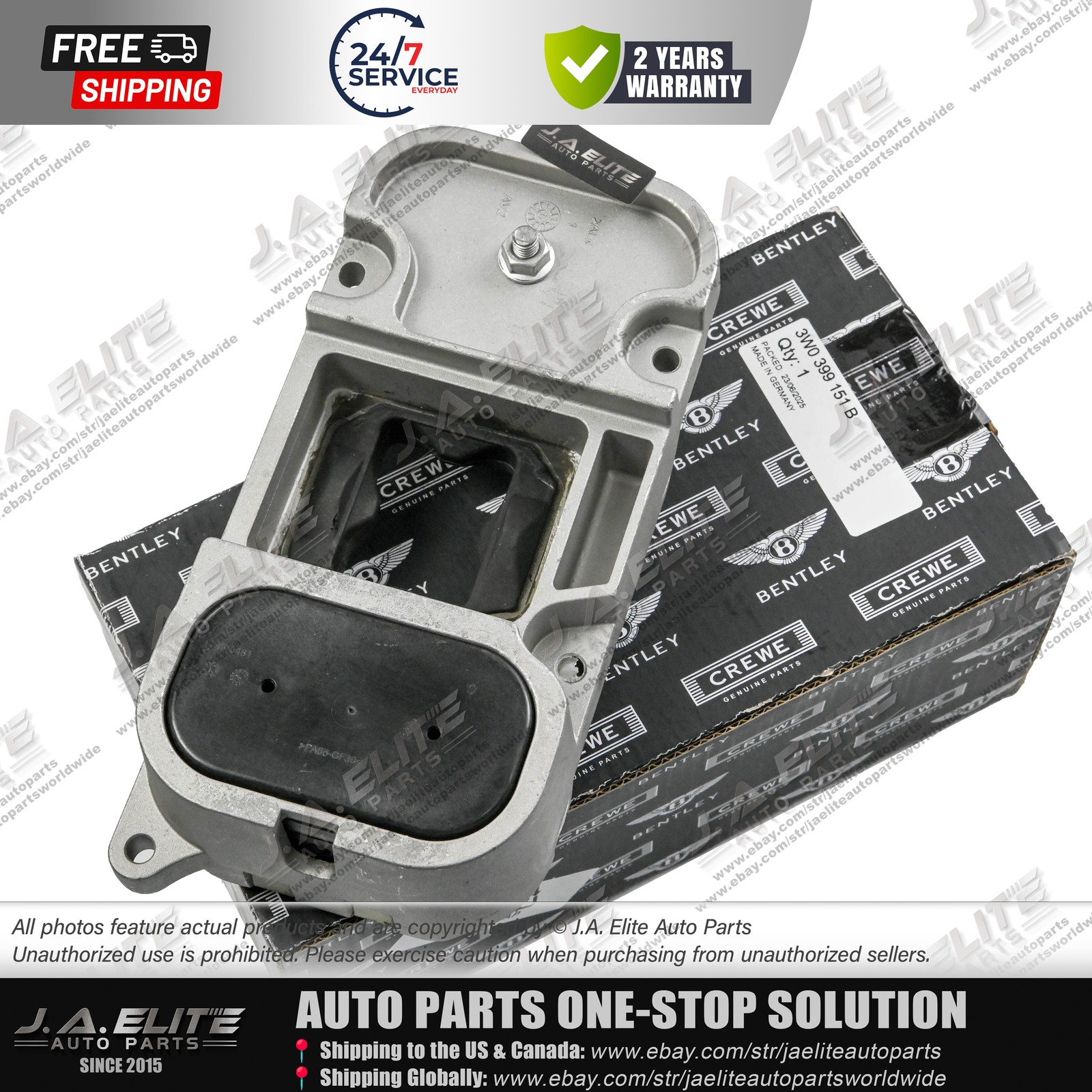 Bentley Continental GT Transmission mount P/N 3W0399151B