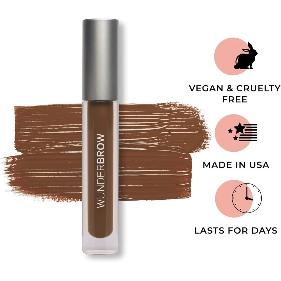 Wunderbrow Eyebrow Gel Wunder2 Black Waterproof Fixer Smudge Proof Free Tint Dye - Image 3 of 4