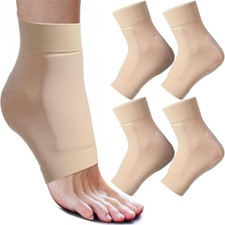 2 Pairs Padded Skate Socks Ice Skating Protection Socks Lace Bite Gel Pads Ankle