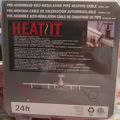 HEATIT Self-Regulating Pipe Heating Cable JHSF 24 ft Pre-Assembled Set