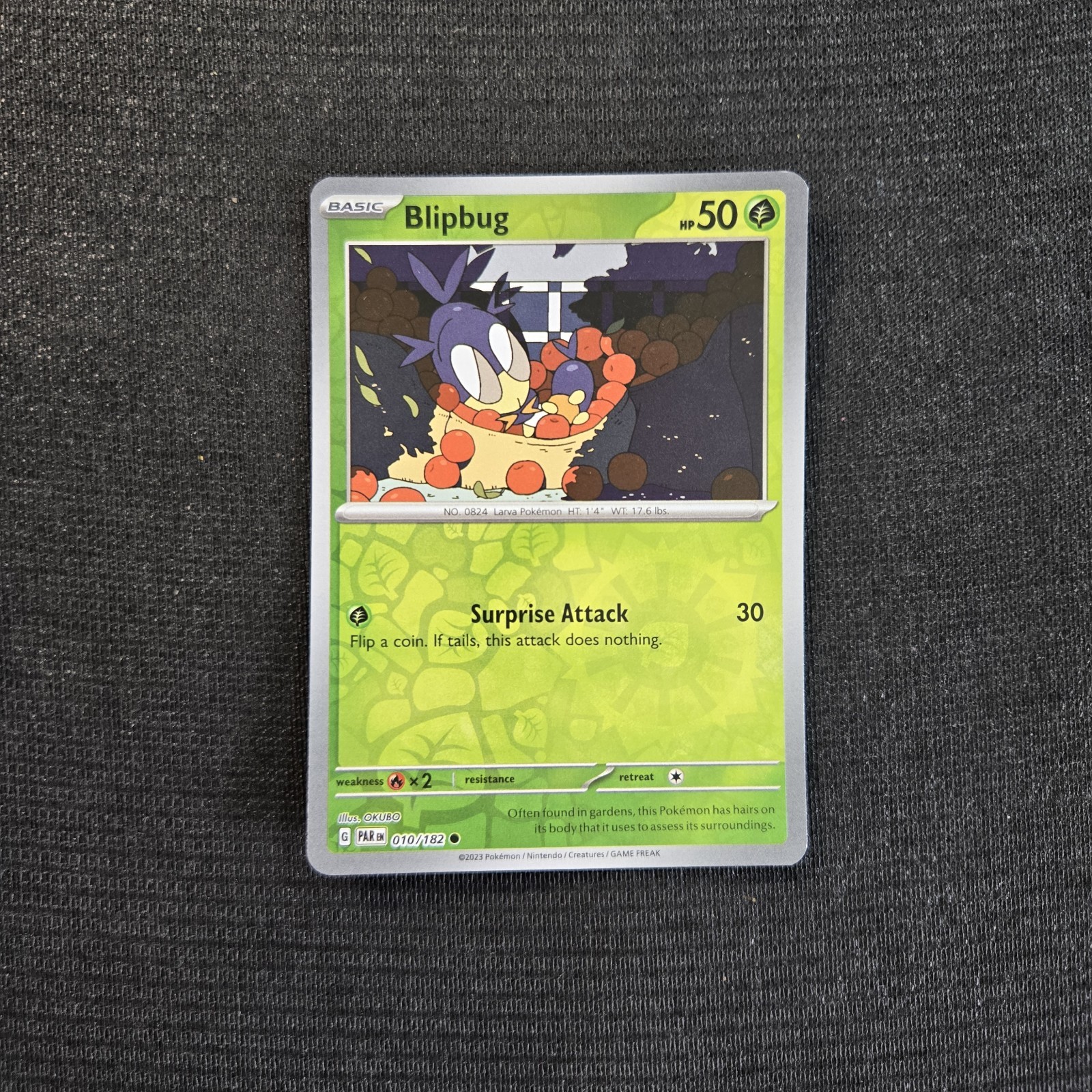 Pokemon TCG Paradox Rift Blipbug Reverse Holo Card 10/182