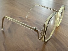 Vintage Yves Saint Laurent Eyeglasses In Frames Oversized Retro Gold Detail
