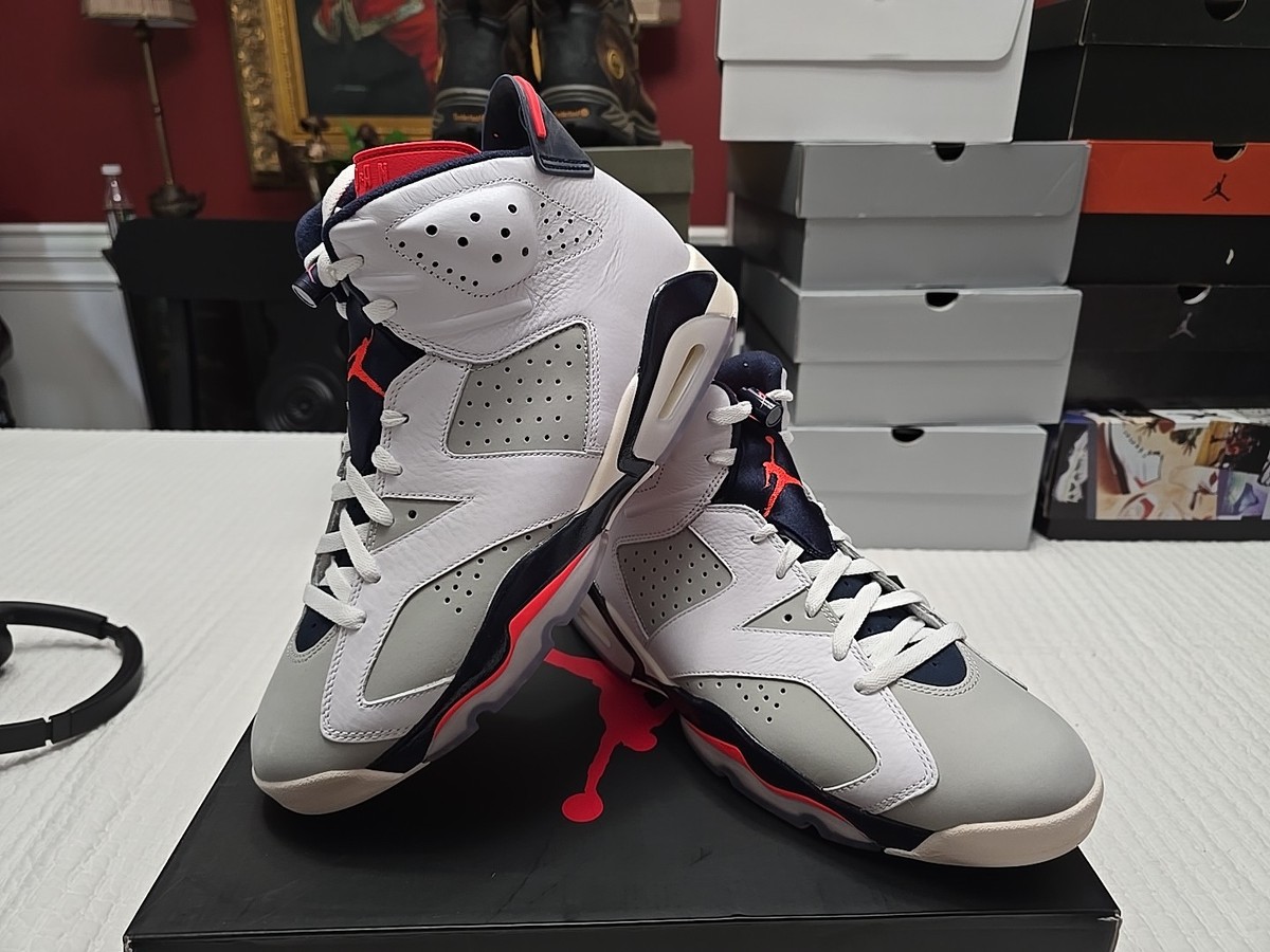 NIKE AIR JORDAN 6 INFRARED WHITE27.5㎝ Mens Air Jordan Retro 6 VI Tinker Hatfield White Infrared 23