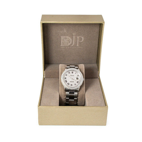 Rolex Datejust 36MM 16014 Diamond Roman Dial Oyster Stainless Steel Watch - Picture 8 of 10