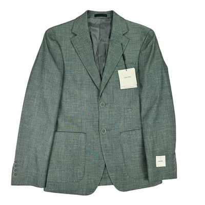 Calvin Klein Mens Mariano Slim Fit Stretch Sport Coat Forest Green 34S
