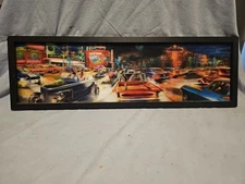Wall Art Open Road Brand Holograph Muscle Cars Vintage, Hot Rod  28" x 8-3/4” 