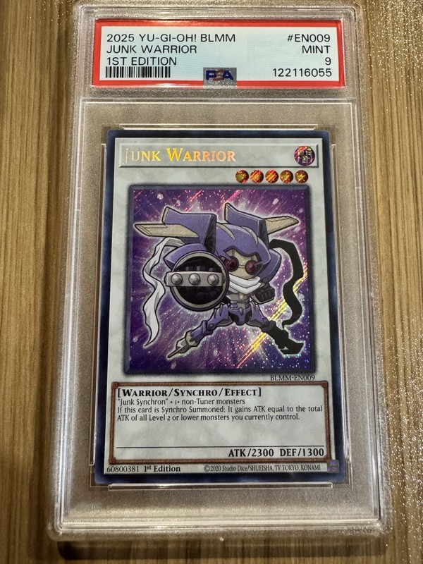 Yu-Gi-Oh! TCG 2025 Junk Warrior BLMM-EN009 Secret Rare PSA 9 English