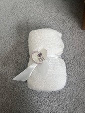Parents Choice Cozy Knit Baby Blanket Off-White Unisex Minimalist Gift New