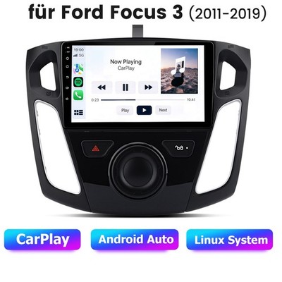 Autoradio Für Ford Focus 3 2011-2019 Linux System GPS Nav Carplay FM BT RDS