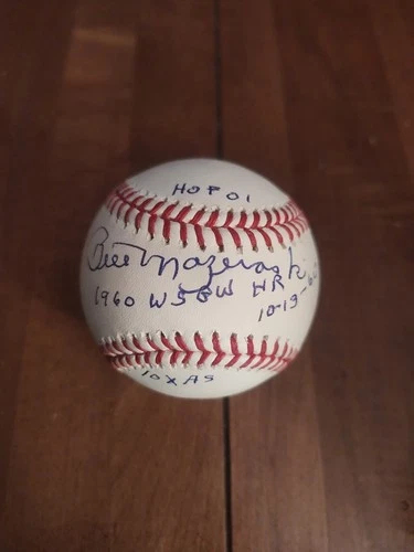 Bill Mazeroski Signed PSA Baseball W/ 4 Inscriptions