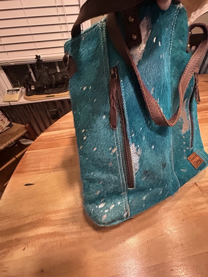 American Darling Leather Hair On Western Boho Handbag Large - Image 4 of 4